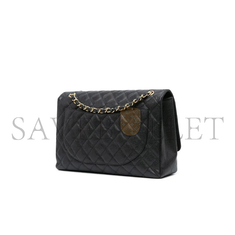 CHANEL JUMBO CLASSIC CAVIAR EXTRA LARGE DOUBLE FLAP SHOULDER BAG 330497 (33*23*10cm) 